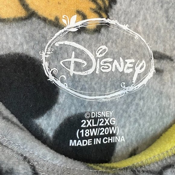 Disney Women's Fleece Nightgown Sleep Shirt Size 2XL Mickey Minnie Daffy Pluto - Picture 5 of 9
